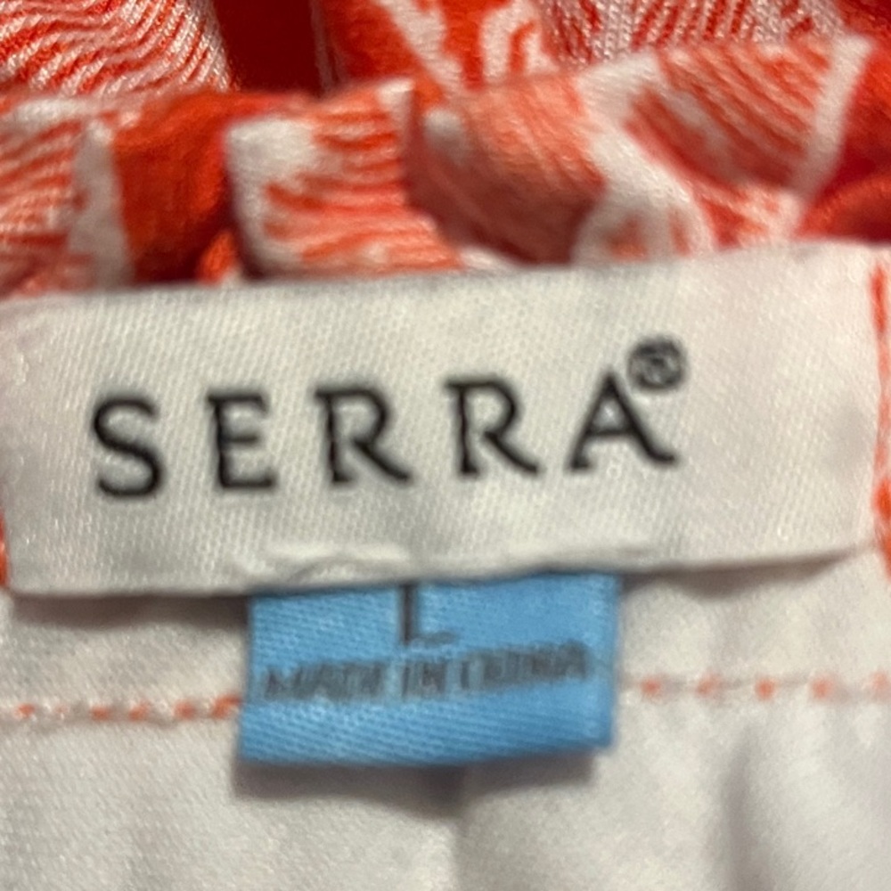 Serra Large Orange and White Floral Maxi Dress - Picture 2 of 6